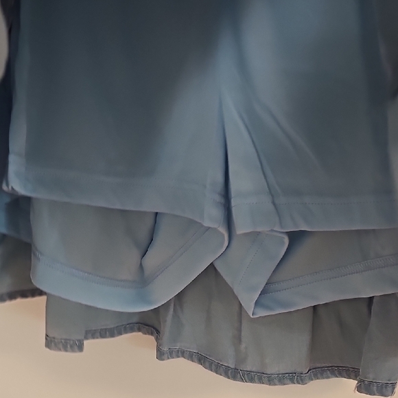 Westbound Light Blue Ruffled Mini Skirt - Picture 7 of 8